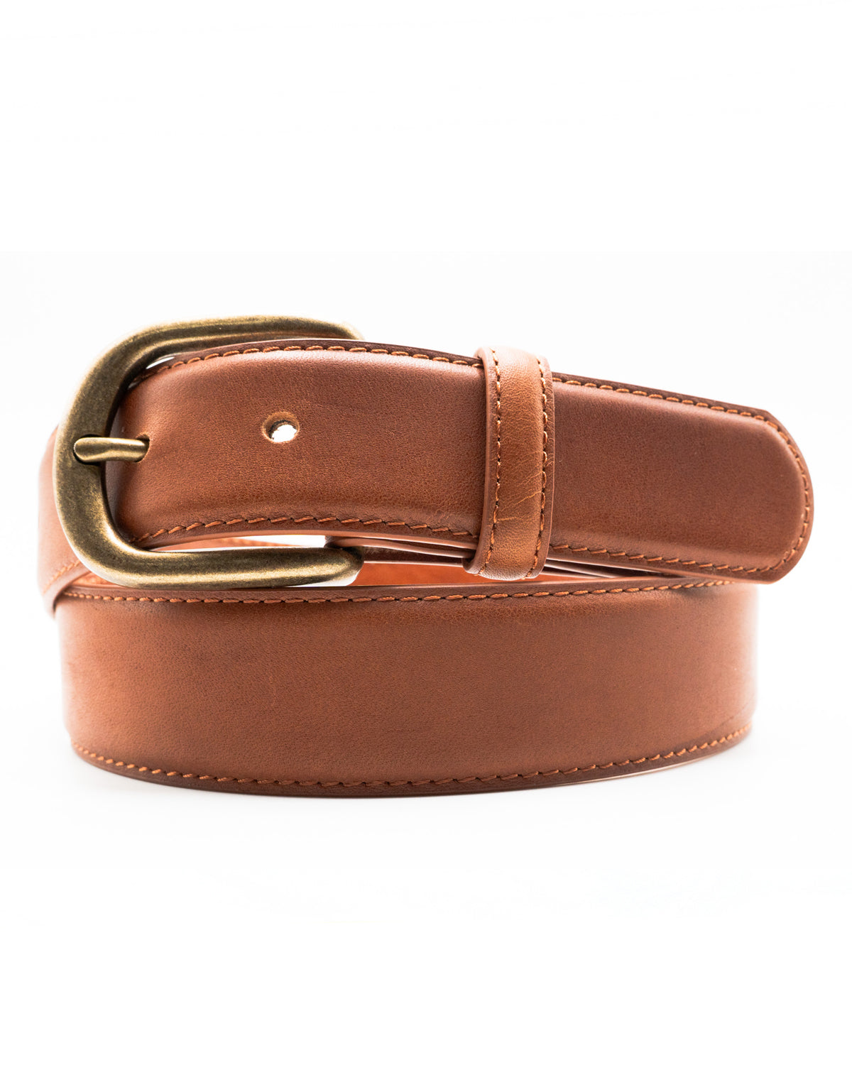 Men's Plain Chesnut Leather Belt