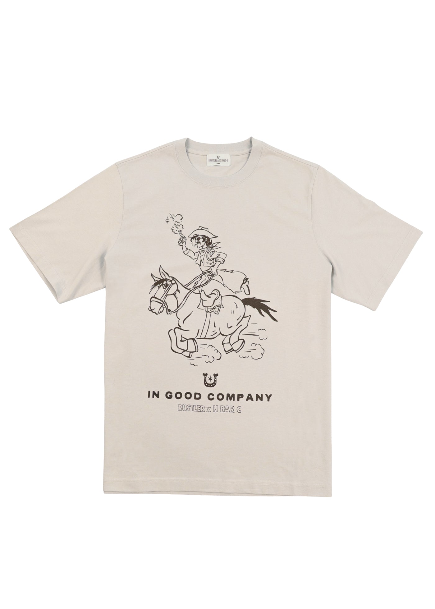 Cowboy In Good Company Men's Tee Rustler Hat Co. X H Bar C