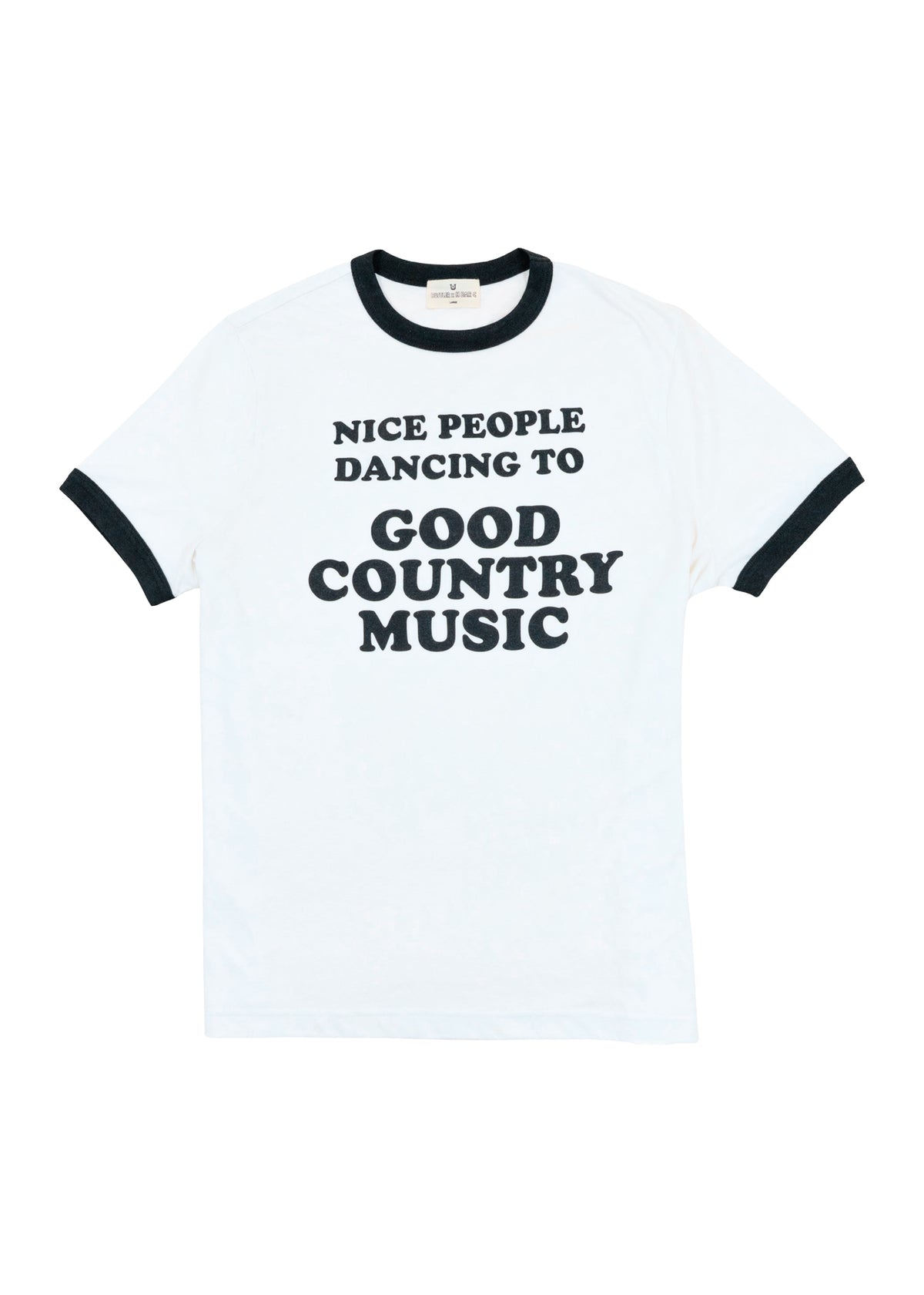 Good People Black Ringer Tee