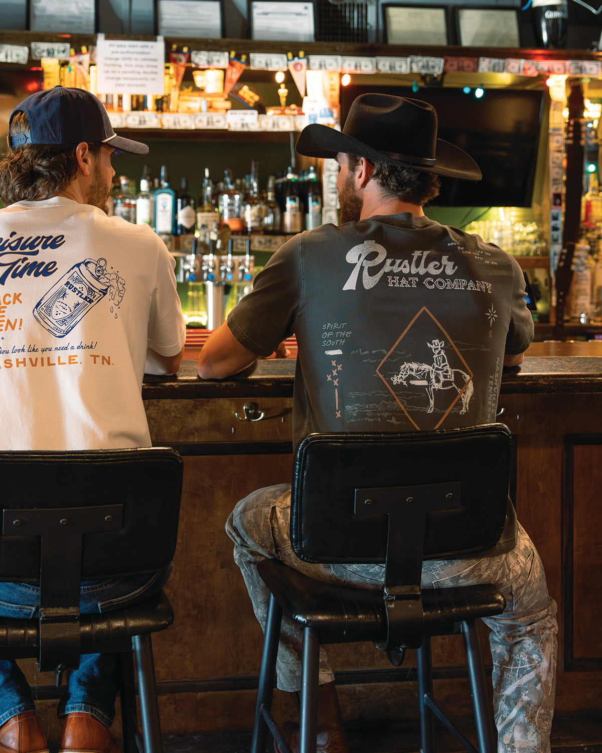 Western Doodle Tee- Washed Black