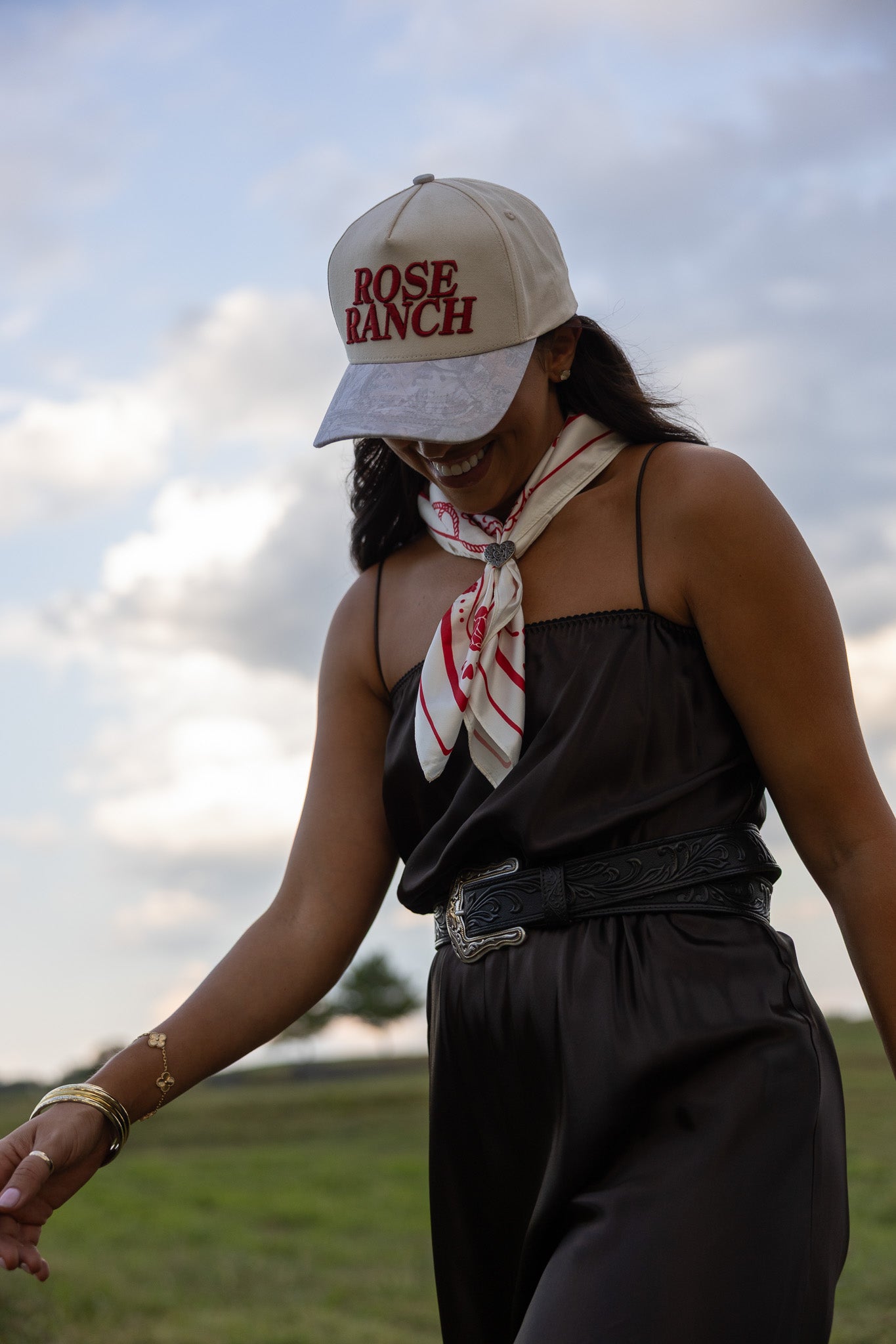 Rose Ranch Silk Bandana