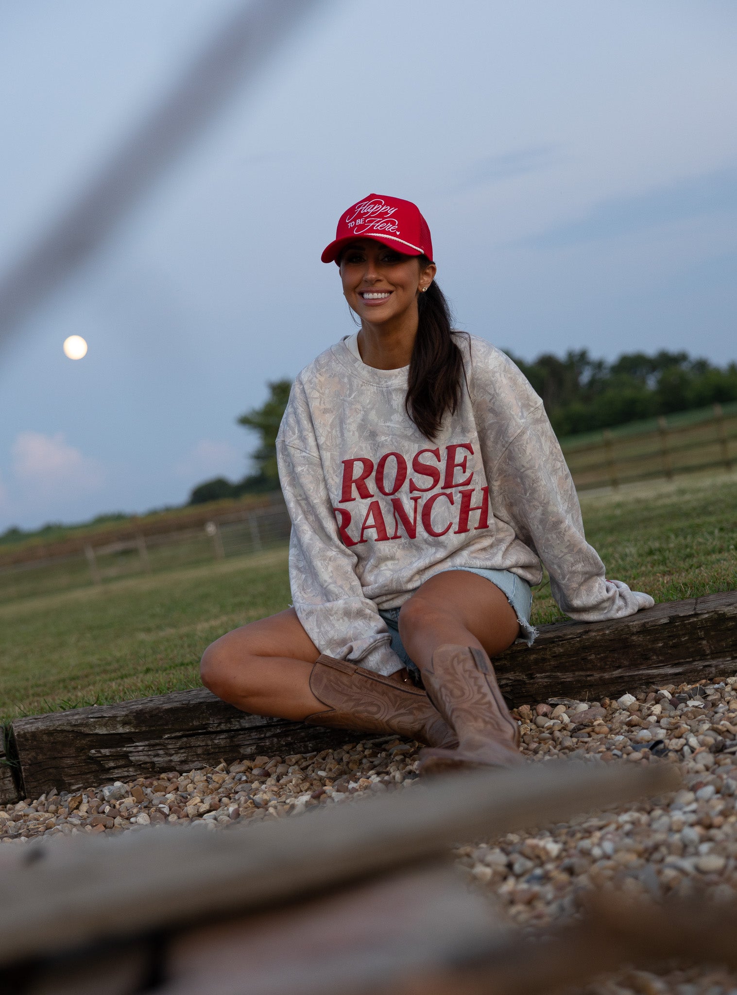 Rose Ranch Camo Crewneck