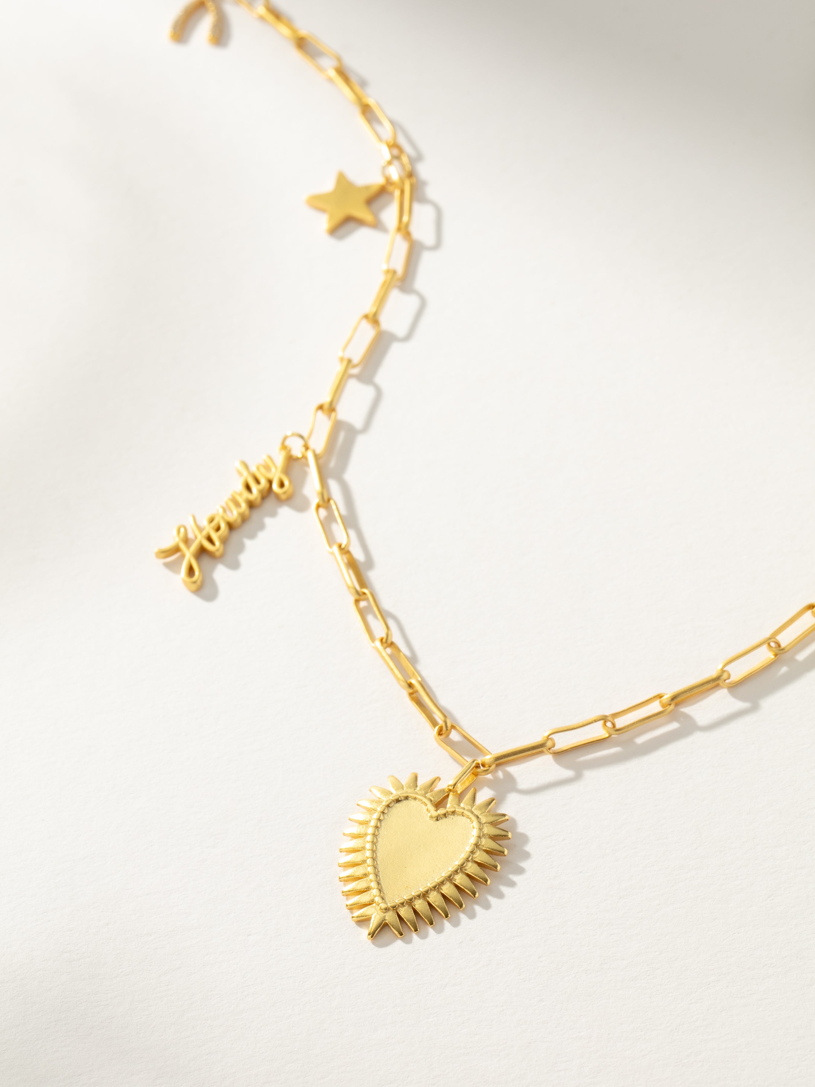 Gold Charm Necklace / Hat Band