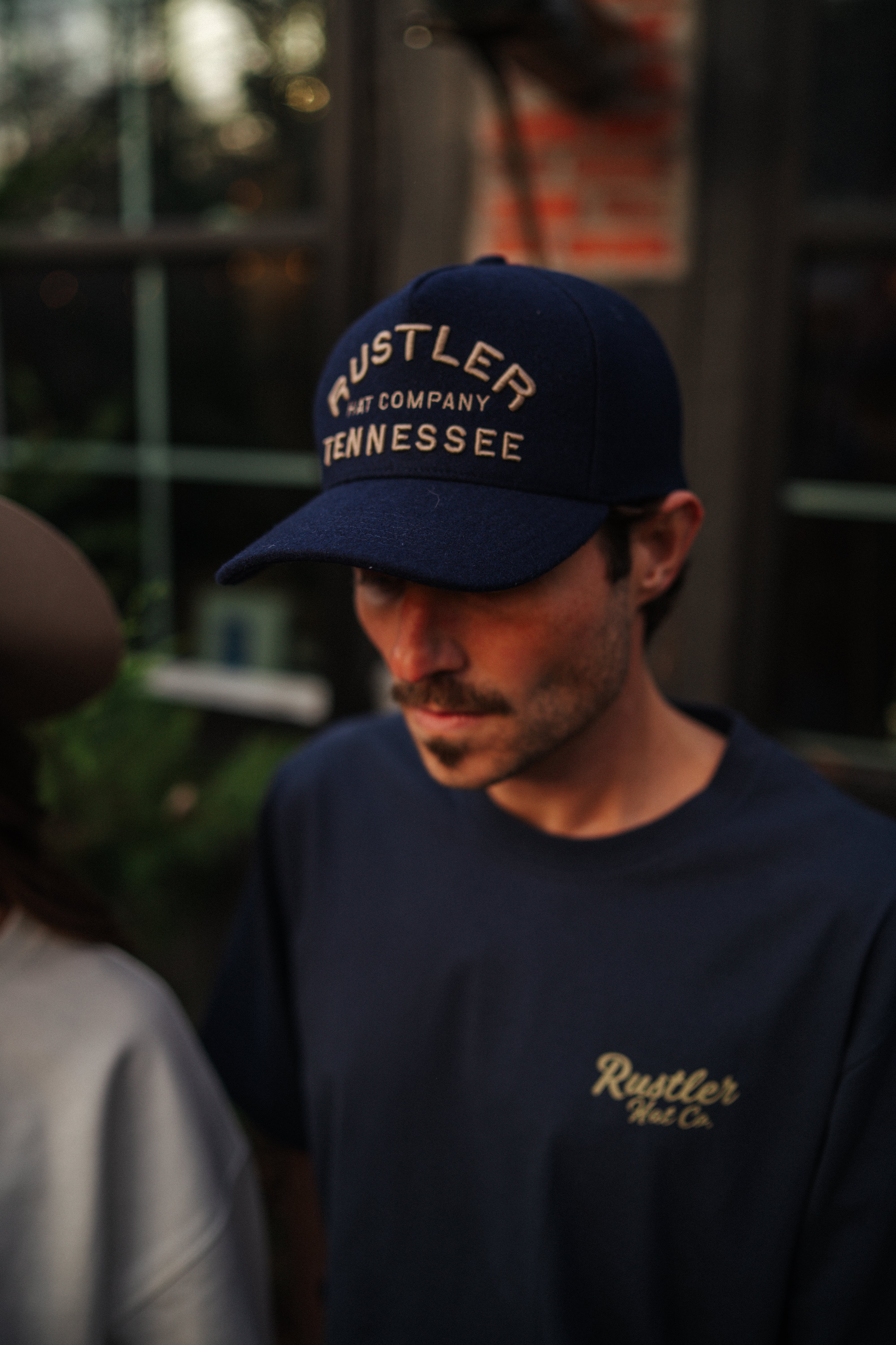 Navy Wool Rustler Trucker Hat