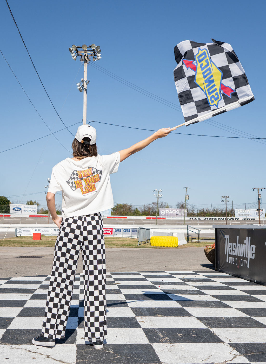 Stay In Your Lane Cropped Tee