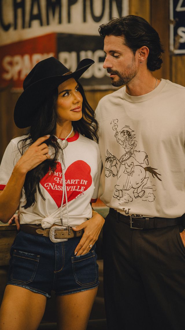 Cowboy In Good Company Men's Tee Rustler Hat Co. X H Bar C