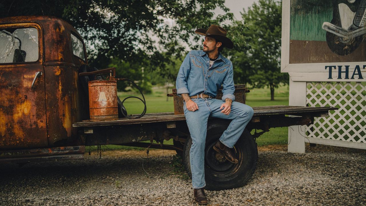 Men’s Full Length Denim Shirt Rustler Hat Co. X H Bar C